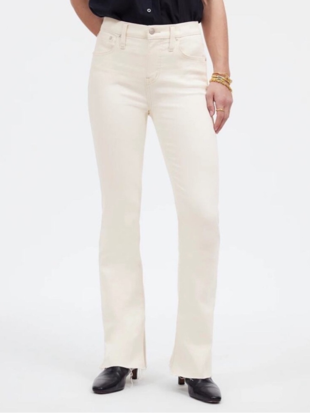 Madewell mid rise, kick out full length jeans in vintage canvas size 31 tall